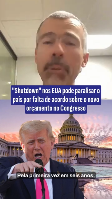 UOL News: O governo dos Estados Unidos pode paralisar por conta da falta de acordo no Congresso em relação ao novo orçamento do país