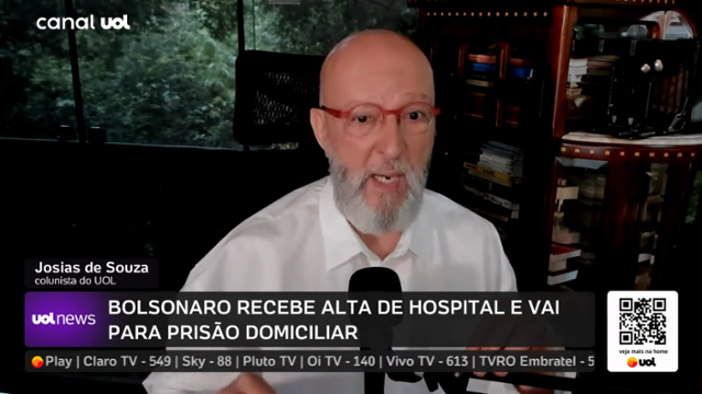 Bolsonaro tem alta hospitalar e chega em casa para cumprir pena, usando colete a prova de balas