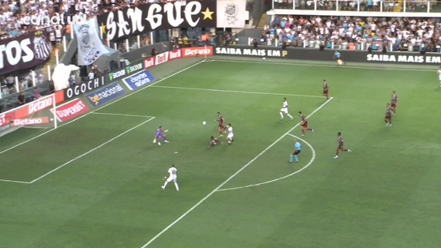 Gol Alvaro Barreal - Santos 2 X 1 Fluminense - Brasileirão 2026