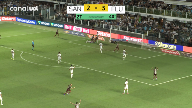 Gol John Kennedy- Santos 2 X 3 Fluminense - Brasileirão 2026