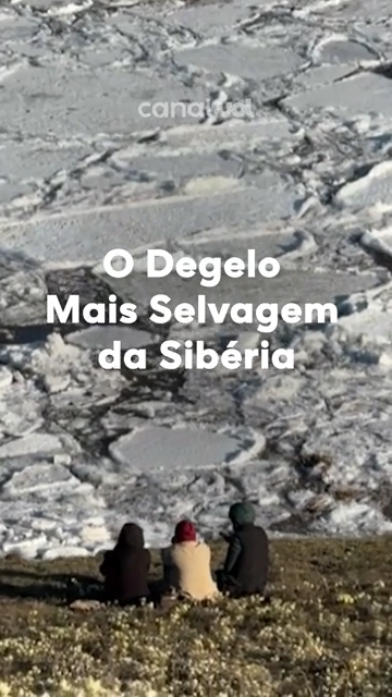 Vídeo mostra gelo se rompendo no rio Lena, na Rússia