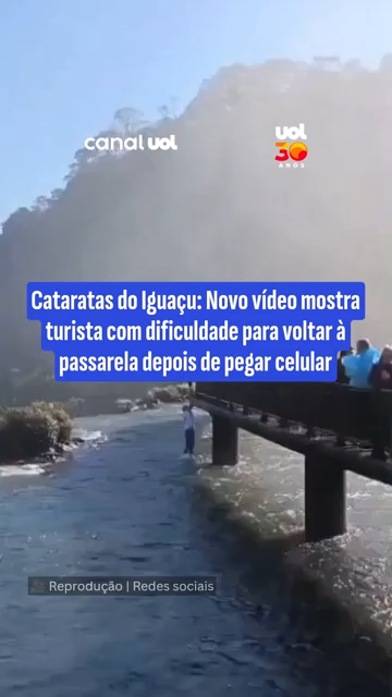 Cataratas do Iguaçu: Novo vídeo mostra turista com