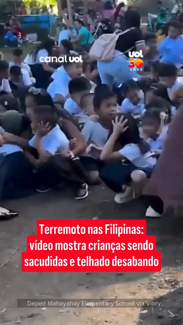 Vídeo mostra crianças sendo sacudidas durante terr