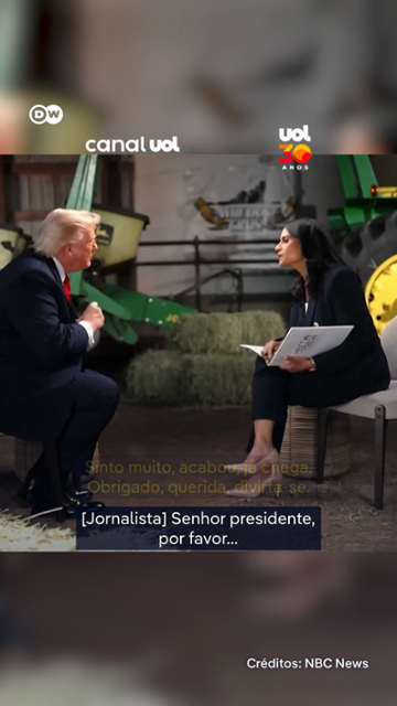 Donald Trump insulta jornalista e encerra entrevista após pe