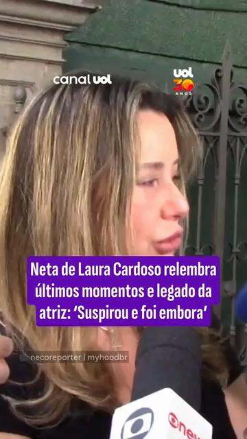 Neta de Laura Cardoso relembra últimos momentos e legado da atriz: ?Suspirou e foi embora?