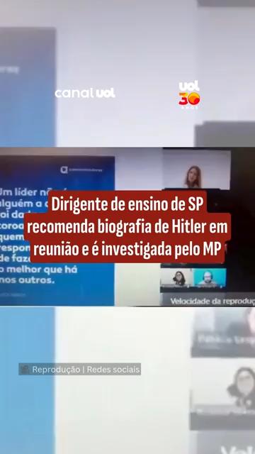 Dirigente de ensino de SP recomenda biografia de Hitler e é investigada pelo MP