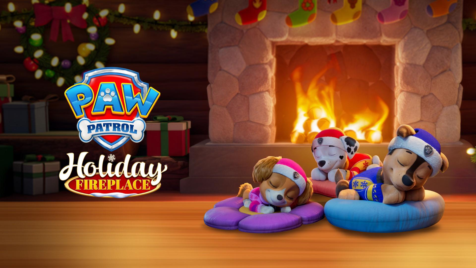 A Lareira de Natal da Patrulha Canina